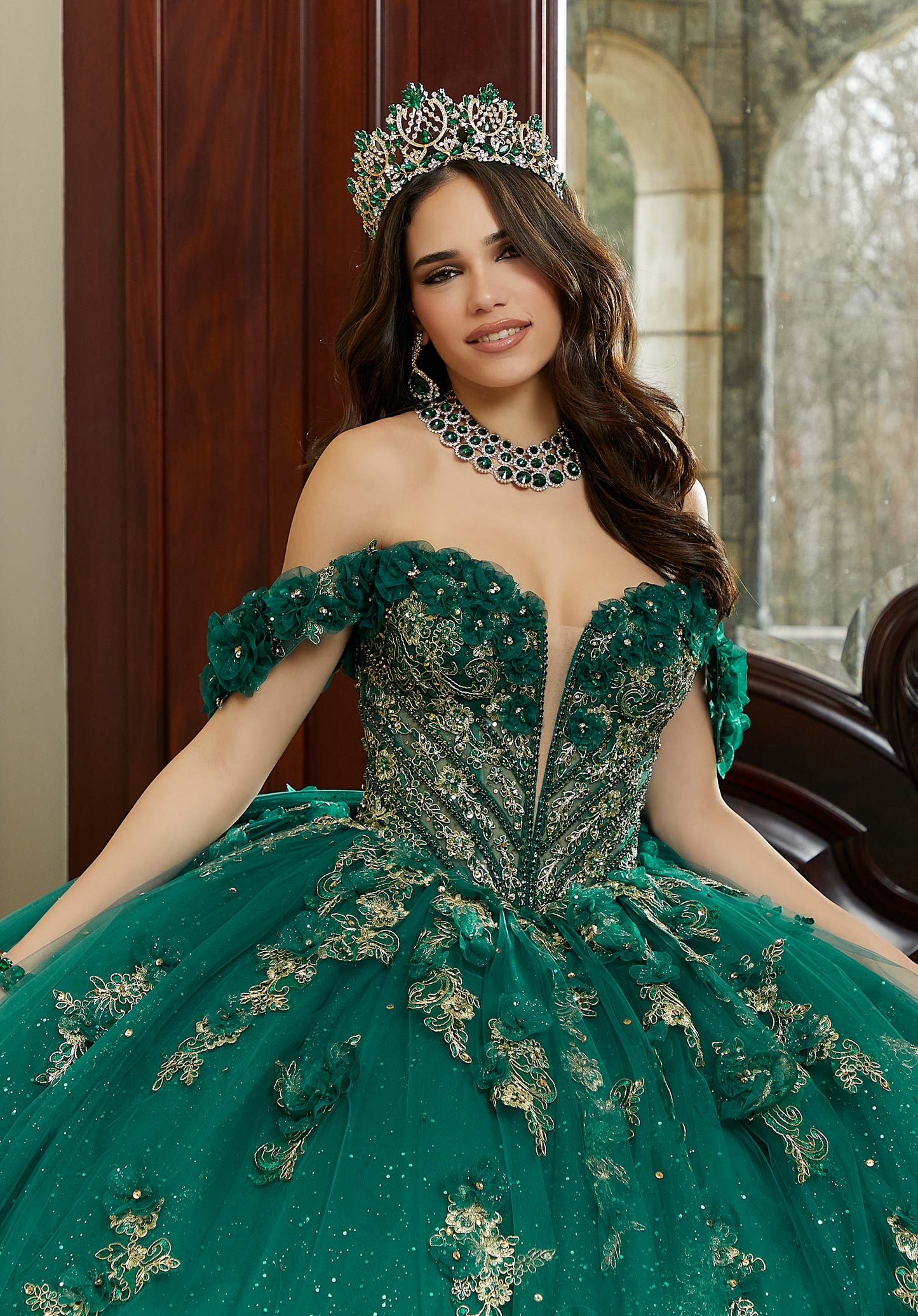 89473 EMERALD GREEN WITH GOLD 12