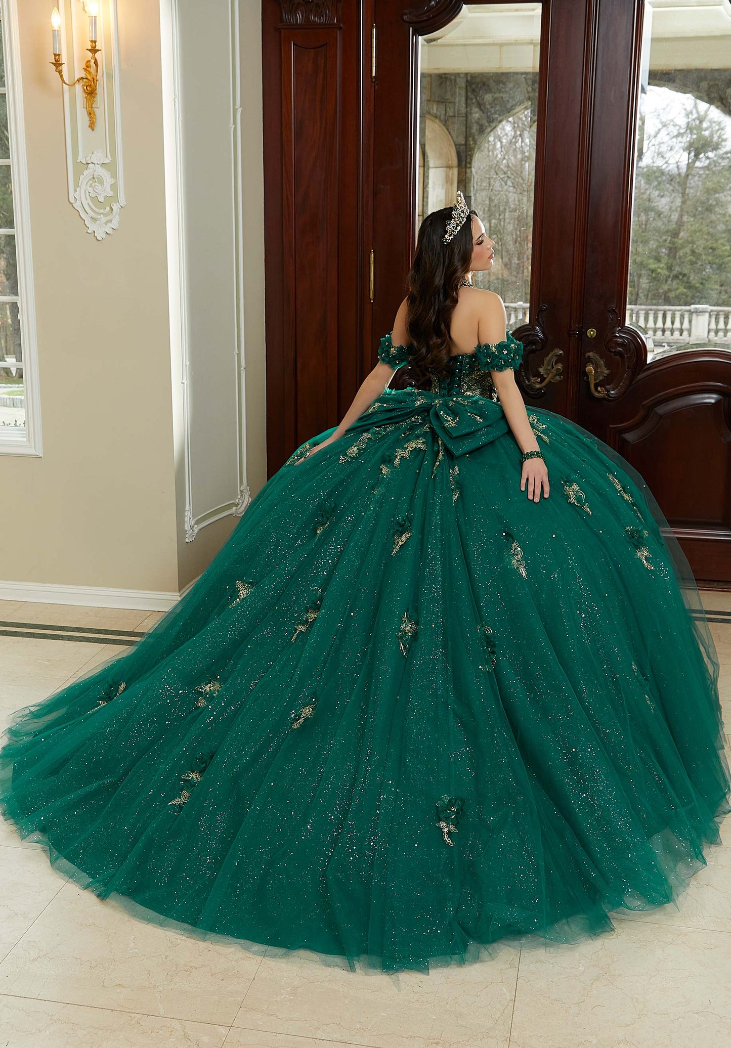 89473 EMERALD GREEN WITH GOLD 12