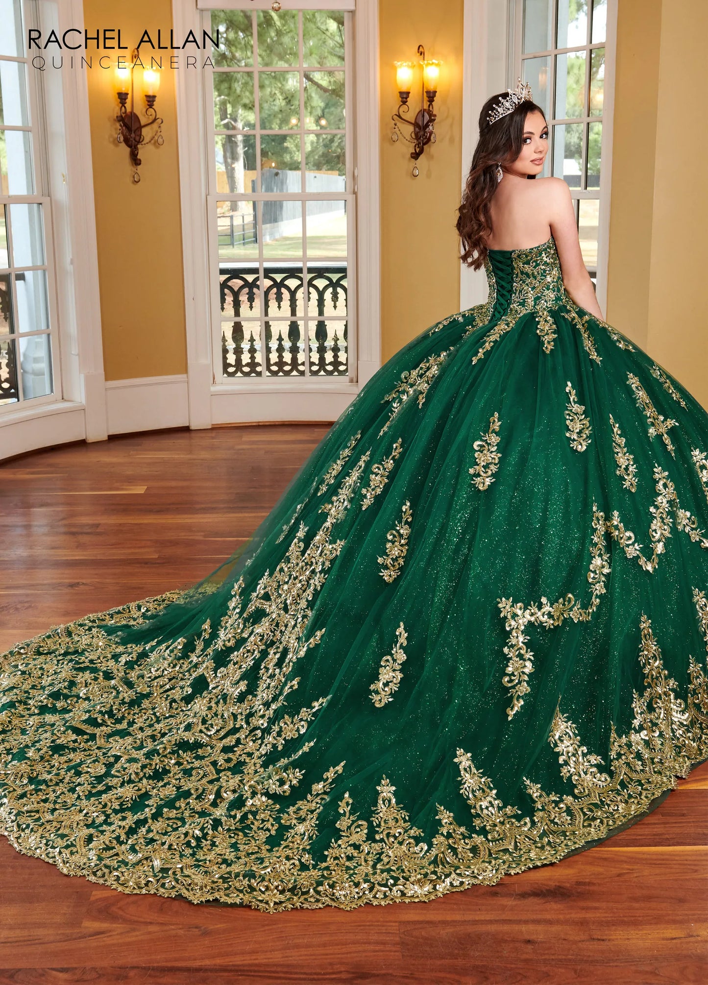 RQ2170 EMERALD GREEN WITH GOLD 14