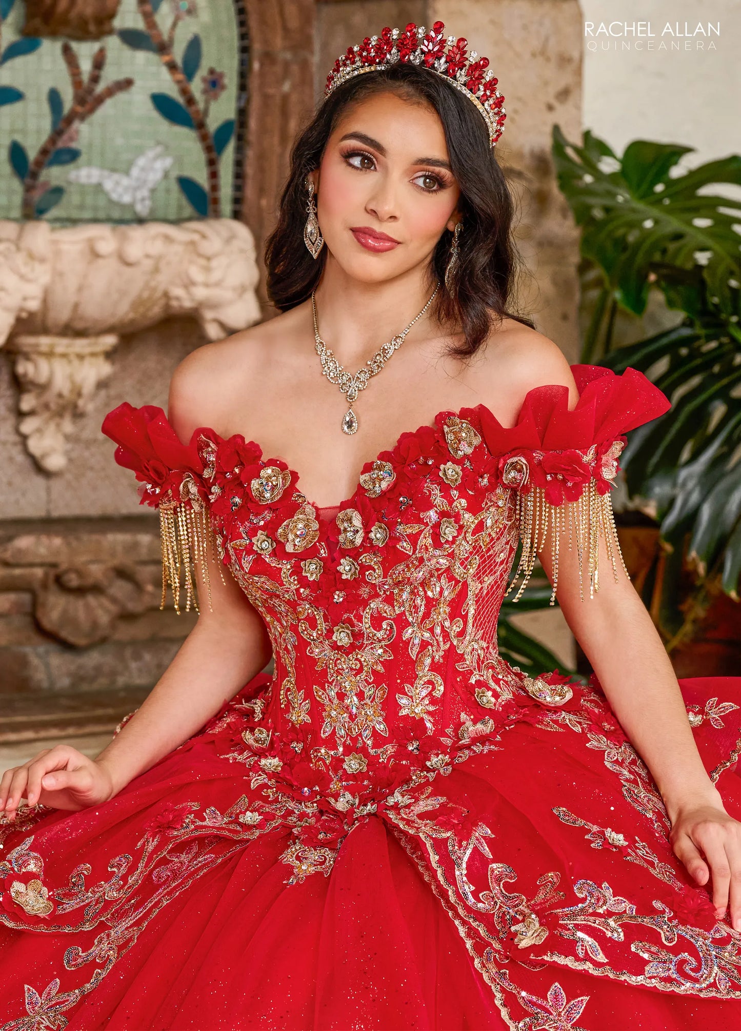 RQ3137 RED WITH GOLD 12