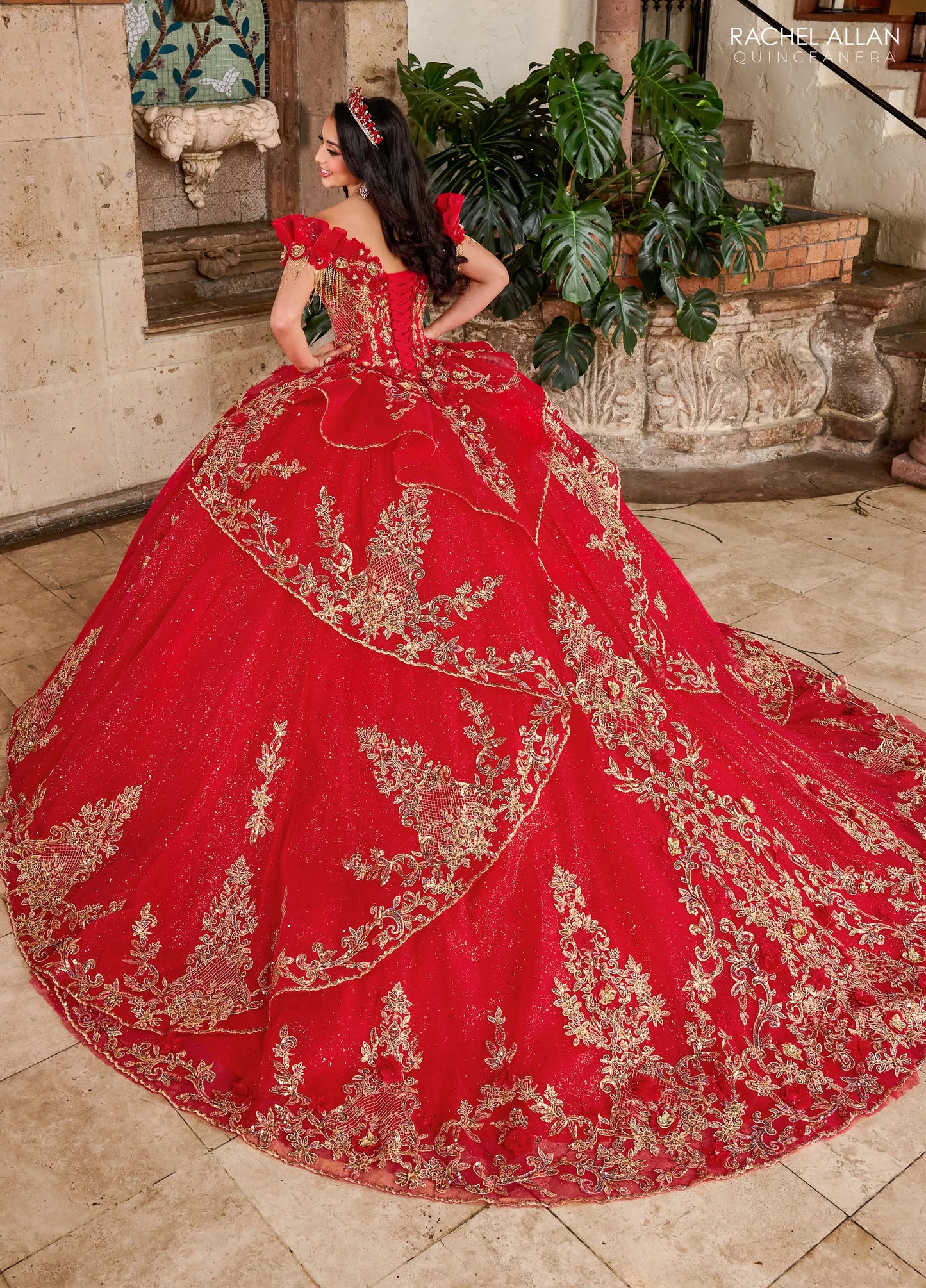 RQ3137 RED WITH GOLD 12
