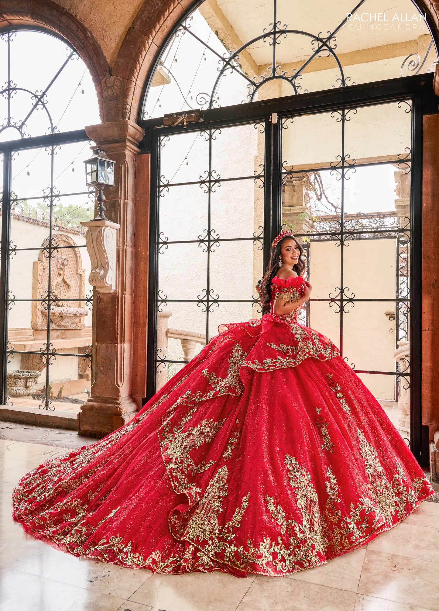 RQ3137 RED WITH GOLD 12