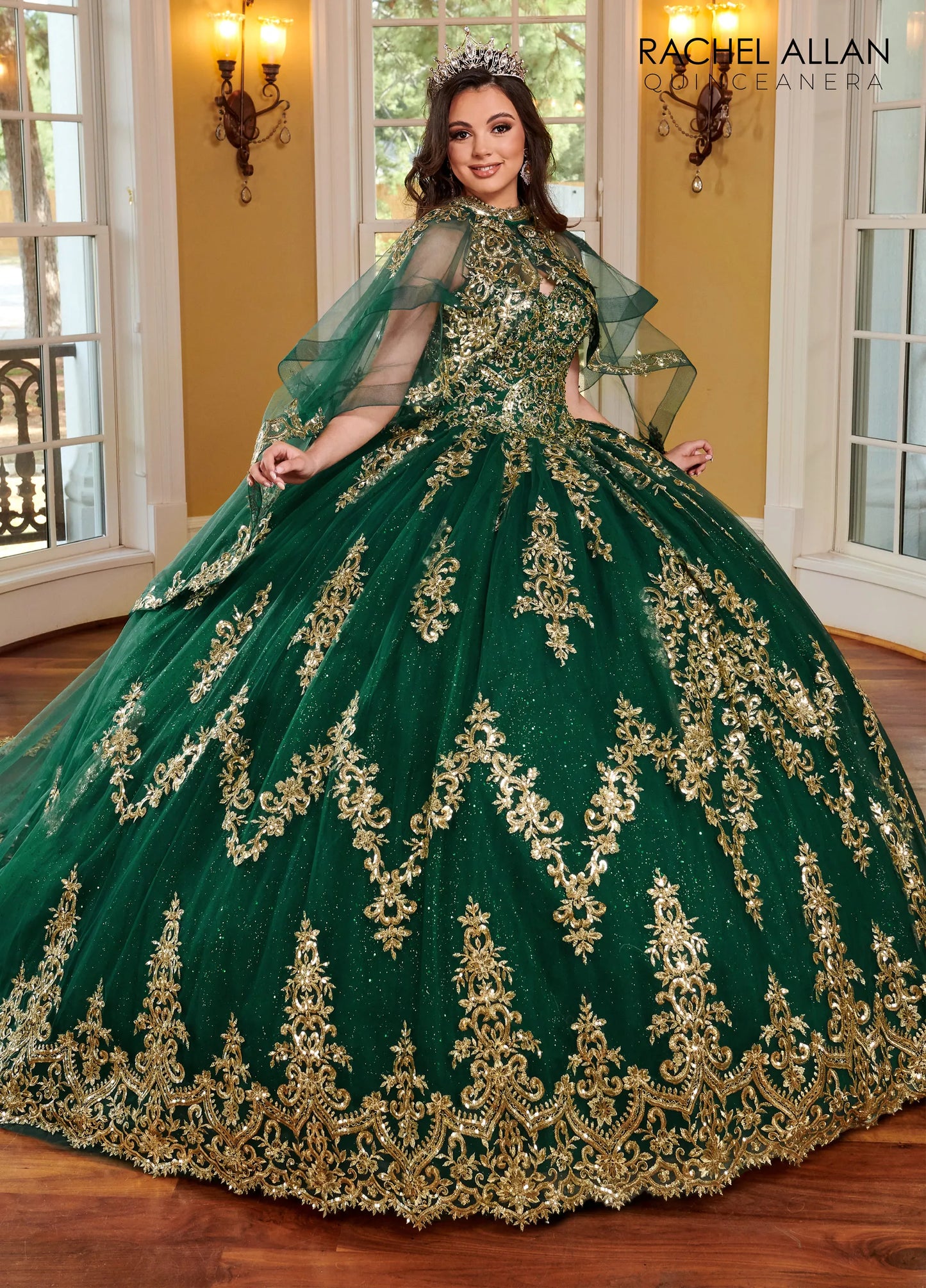 RQ2170 EMERALD GREEN WITH GOLD 14