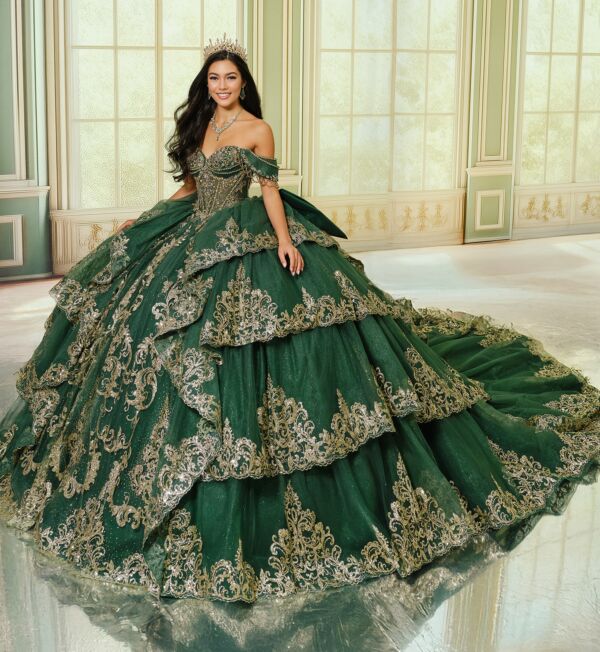 PR30205 EMERALD GREEN WITH GOLD 8